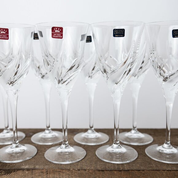 Crystal Wine Glasses - Cetona by DaVinci - Set of 7 - Picture 2 of 8